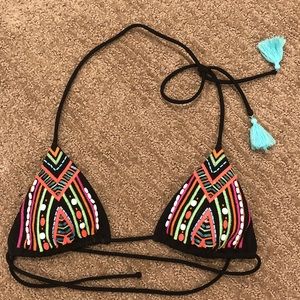 Victoria Secrets embroidered bikini top